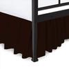 Dust Ruffle with Split Corner Bed Skirt 100% Cotton 800 Thread Count 15" Drop Lenth Ruffle Bed Skirt, Easy Fit, Three Side Coverage, Bed Skirt Twin XL Size Chocolate view 1