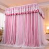 Bed Canopy Pink Girl Princess Room Bed Canopy Curtain, Luxurious Four- Corner Double Bed Cover, with Nets and Frames for All Seasons, 4 Sizes (Size : 180x220x210cm) view 2