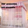 Bed Canopy Pink Girl Princess Room Bed Canopy Curtain, Luxurious Four- Corner Double Bed Cover, with Nets and Frames for All Seasons, 4 Sizes (Size : 180x220x210cm) view 3