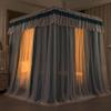 Bed Canopy Four- Corner Column Luxury Bed Canopy Curtain Double Bed Cover, for Double- Layer Dust- Proof and Light- Proof Bed Curtains in Four Seasons, with Frame (Size : 200x220x200cm) view 3