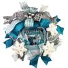 Artisan Winter Wonderland, Christmas wreath, ice blue, turquoise, silver grey, Christmas door hanger, Christmas decorations view 4