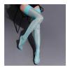 Unltra- Thin Elastic Thigh High Stockings for Women See Through Hold Up Long Stockings Female Knee High Socks (Color : Green) view 1