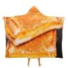 XKAWPC Grilled Cheese Sandwich Wearable Hooded Blanket Soft Warm Throw Blanket Robe Cloak Wrap For Bed Sofa Bedding 60"x80" view 1
