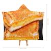 XKAWPC Grilled Cheese Sandwich Wearable Hooded Blanket Soft Warm Throw Blanket Robe Cloak Wrap For Bed Sofa Bedding 60"x80" view 2