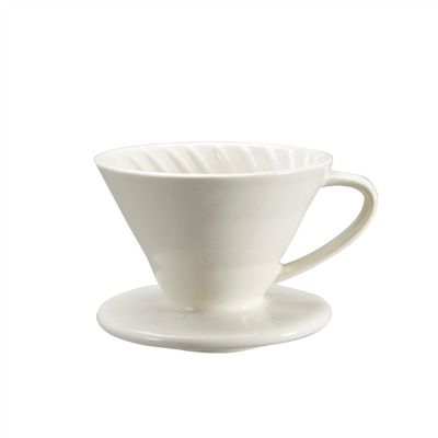 GUIPAIHAI Ceramic Hand Brewed Coffee Filter Cup V60 Conical Drip Funnel Filter Coffee Accessories (Size : S/9.8cm7.6cm10cm)