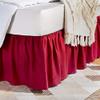 Rainbowlinens Luxury Soft Fluffy Burgundy Ruffled Bed Skirt Full Size 10 Inch Drop Three Sided Coverage with 750 Thread Count Egyptian Cotton Long Lasting Lightweight Gatherd Bed Skirt view 1