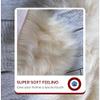LAMBZY Faux Sheepskin Super Soft Hypoallergenic Silky Shag Rug for Living Room, Kids Room, Sofa (8'x11', Cream) view 3