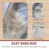LAMBZY Faux Sheepskin Super Soft Hypoallergenic Silky Shag Rug for Living Room, Kids Room, Sofa (8'x11', Cream) view 4