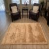 LAMBZY Faux Sheepskin Super Soft Hypoallergenic Silky Shag Rug for Living Room, Kids Room, Sofa (8'x11', Beige) view 1