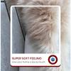 LAMBZY Faux Sheepskin Super Soft Hypoallergenic Silky Shag Rug for Living Room, Kids Room, Sofa (8'x11', Beige) view 3