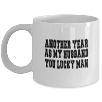 Amisk Funny Anniversary Coffee Mug Another Year As My Husband AnniversaryGift For Husband, Valentines Day