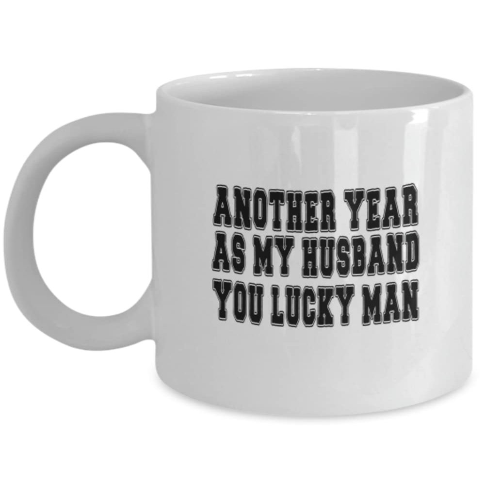 Amisk Funny Anniversary Coffee Mug Another Year As My Husband AnniversaryGift For Husband, Valentines Day
