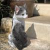 Baicone Cat Doll Collection, Cat Pet Memorial Statue, Living Room Bedroom Study Office Desktop Decoration,A view 3
