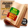 [220 Sheets] Full Sheet Pan 16 x 24 Inch Parchment Paper Baking Sheets by Bakers Signature | Precut Silicone Coated & Unbleached Will Not Curl or Burn Non-Toxic & Comes in Convenient Packaging view 1