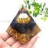 ZTBH Crystal Pyramid Orgonite Crystal Pyramid with Lotus Base Healing Crystals view 4