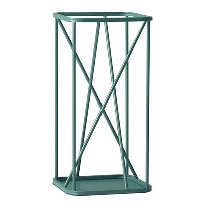Umbrella Stand Racks Indoor Iron Umbrella Holder, Space-Saving Hallway Modern Umbrella Stand for Hotel Offices, Multifunctional Cue Stick Storage Rack, 28x28x56cm (Color : Green)