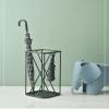 Umbrella Stand Racks Black Indoor Umbrella Holder, Hallway Umbrella Stand with Hook and Drip Tray, Iron Umbrella Basket for 12 Umbrellas, 11x11x22inch view 3