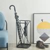 Umbrella Stand Racks Black Indoor Umbrella Holder, Hallway Umbrella Stand with Hook and Drip Tray, Iron Umbrella Basket for 12 Umbrellas, 11x11x22inch view 4