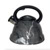 2021 Latest Whistling Kitchen Kettle 3.4 Qt. for Electric, Ceramic, Induction, Halogen ovens Modern Chic Style design Loud Whistle - 3.2L (Grey) (0085) view 1