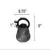 2021 Latest Whistling Kitchen Kettle 3.4 Qt. for Electric, Ceramic, Induction, Halogen ovens Modern Chic Style design Loud Whistle - 3.2L (Grey) (0085) view 4