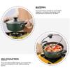 1pc Non-stick Soup Pot Lid Blackish Green Dual Handle Stew Pot Thick Material for Home Cooking for Soups and Healthy Meals view 2
