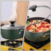 1pc Non-stick Soup Pot Lid Blackish Green Dual Handle Stew Pot Thick Material for Home Cooking for Soups and Healthy Meals view 4