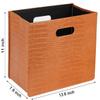 HofferRuffer Magazine Basket Holder, Foldable Magazine Rack, Document File Holder Organizer, File Folder, Newspaper Storage Bin Organizer for Home or Office (Brown Croco) view 2