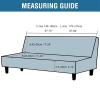 1PCS Sofa Slipcover Stretch Couch Cover All Inclusive Without Armrests Checkered Velvet Washable Furniture Protector Sofa Cover Medium Size Suitable for 145-185cm Sofa(Napped-Lazy Green) view 2