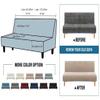 1PCS Sofa Slipcover Stretch Couch Cover All Inclusive Without Armrests Checkered Velvet Washable Furniture Protector Sofa Cover Medium Size Suitable for 145-185cm Sofa(Napped-Lazy Green) view 3