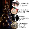 KonohaELF Ceramic Christmas Tree Replacement Lights Bulbs, Black Gray Medium Twist Plastics Pegs Ornaments for Ceramic Tree(87 Bulbs 3 Topper Star) view 3