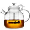 68OZ Glass Teapot, Large Glass Tea Pot With Infuser, Kettle For Stove Top, Tea Cup With Infuser For Loose Leaf Tea Steeper 2000ML, Dishwasher Safe view 1