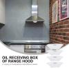 Cabilock 4pcs Transparent Oil Cather for Kitchen Range Hood Oil Receiver Cup Easy to Install Grease Catcher Professional Waste Collection view 4