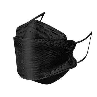 Felicy Solid Color KF94 Disposble Face Mask with Design, Fish Type Full Face Protection Mscara for Women Men 4Ply Non Woven Fabric (O, 10 PCS)