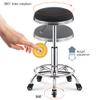 XZSBDXHH Swivel Round Rolling Stool PU Leather with 5 Wheels and Foot Rest Height Adjustable 42-55cm Task Work Drafting Chair for Home Office Bar Shop Salon Spa Massage 440LBS Capacity (B) view 3