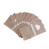 10PCS Burlap Lace Cutlery Holder Silverware Cutlery PouchKnifes Forks Bag Retro Country Wedding Party (Love 1) view 2