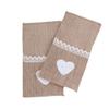 10PCS Burlap Lace Cutlery Holder Silverware Cutlery PouchKnifes Forks Bag Retro Country Wedding Party (Love 1) view 3