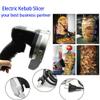 CNCEST Electric Kebab Slicer 1-8mm Thickness Adjustable Turkish Kebab Knife 80W Stainless Removable Blade Hand Held Meat Slicer view 2