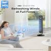 Dreo Smart Tower Fan WiFi Voice Control, Works with Alexa/Google,Floor Standing Bladeless Oscillating Fan with Remote, 6 Speeds, 4 Modes, 12H Timer, for Indoor Bedroom Home Office view 2