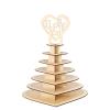 VALINK Chocolate Display Stand, Wooden Heart Plaque Decoration Freestanding Love Hollow Ornament Woodblock Craft For Home Office view 1
