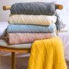 100% Acrylic Throw Blanket with Fringes Tassel, Stripe Pattern Throw Blanket for Bed Sofa Couch Chair Armchair, Solid Color Cozy Knit Texture Plaid Blanket,150x200cm,Pink view 3