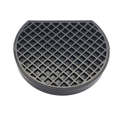 4" Coffee Drip Catcher Tray for Nespresso & Espresso Machines - Small Water Dispenser Drip Tray, Anti-Slip Countertop Spill Mat, Durable Plastic Tray with Removable Grid