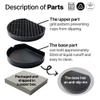4" Coffee Drip Catcher Tray for Nespresso & Espresso Machines - Small Water Dispenser Drip Tray, Anti-Slip Countertop Spill Mat, Durable Plastic Tray with Removable Grid view 2