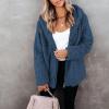 ZBYY Fluffy Women Coats Faux Shearling Shaggy Hoodies Warm Winter Jacket Zip Up Long Sleeve Outerwear with Pockets view 3
