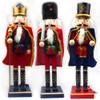 Holiday Depot 15" Nutcracker Christmas Decoration (Set of 3) - Traditional Wooden King, Soldier, and Drummer Styles. for Friends, Family, and Coworkers. view 1