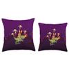 Cat On Trex Fighting UFO Funny Dinosaur Animal Space Lover Throw Pillow view 3