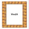 11x21 Frame Bamboo Natural Wood Beige Solid Wood Picture Frame | 2.875 Inch Moulding Width | Picture Frame Complete with UV Acrylic Plexiglass, Foam Board Backing & Hanging Hardware view 1