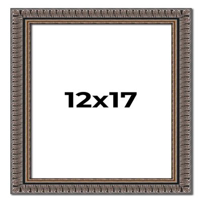 12x17 Frame Black Feather Payton Ornate Solid Wood Picture Frame Width 1.75 Inches | Interior Depth 0.5 Inches | Payton Ornate Photo Frame Complete with UV Acrylic, Foam Backing & Hanging Hardware
