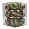 12 Pack Green, Gold and Purple Assorted Ball Ornaments view 1