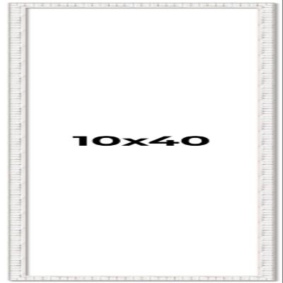 10x40 Frame White Distressed Solid Wood Picture Frame Width 0.75 Inches | Interior Depth 0.5 Inches | Kingsley White Frame Complete with UV Acrylic, Foam Board Backing & Hanging Hardware