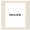 10x23 Frame Barnwood White Solid Wood Picture Frame Width 1.5 Inches | Interior Depth 0.5 Inches | Whitewashed Distressed Frame with UV Acrylic, Foam Board Backing & Hanging Hardware view 1